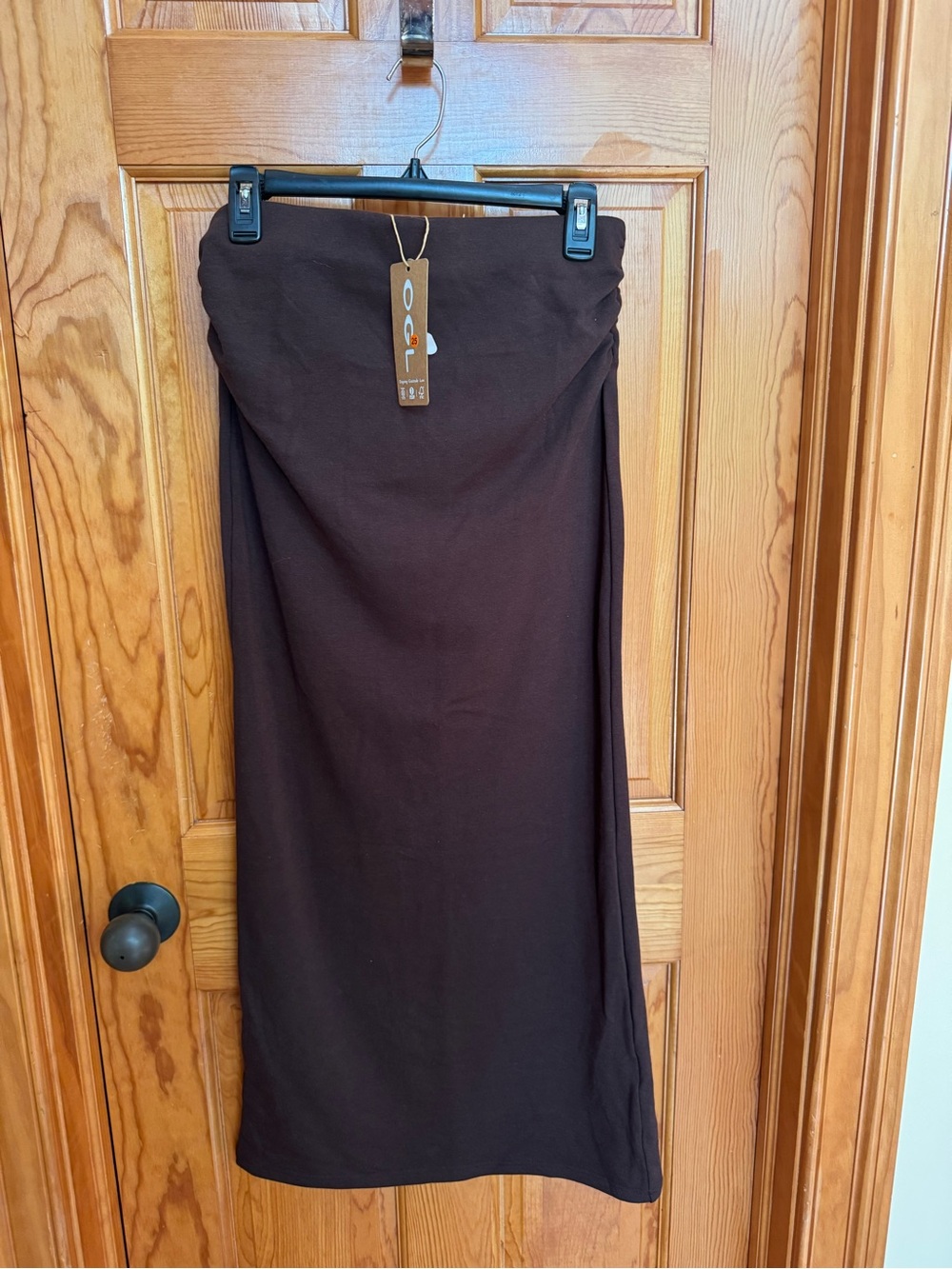 OGL LONG CHOCOLATE BROWN STRAIGHT SHIRT 36” NWT